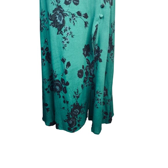 NWT Band Of The Free Small Emerald Green & Black Floral Midi Skirt Viscose - Picture 6 of 14